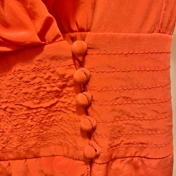 BCBGmaxazria saffron silk pleated wrap dress - Picture 3 of 8